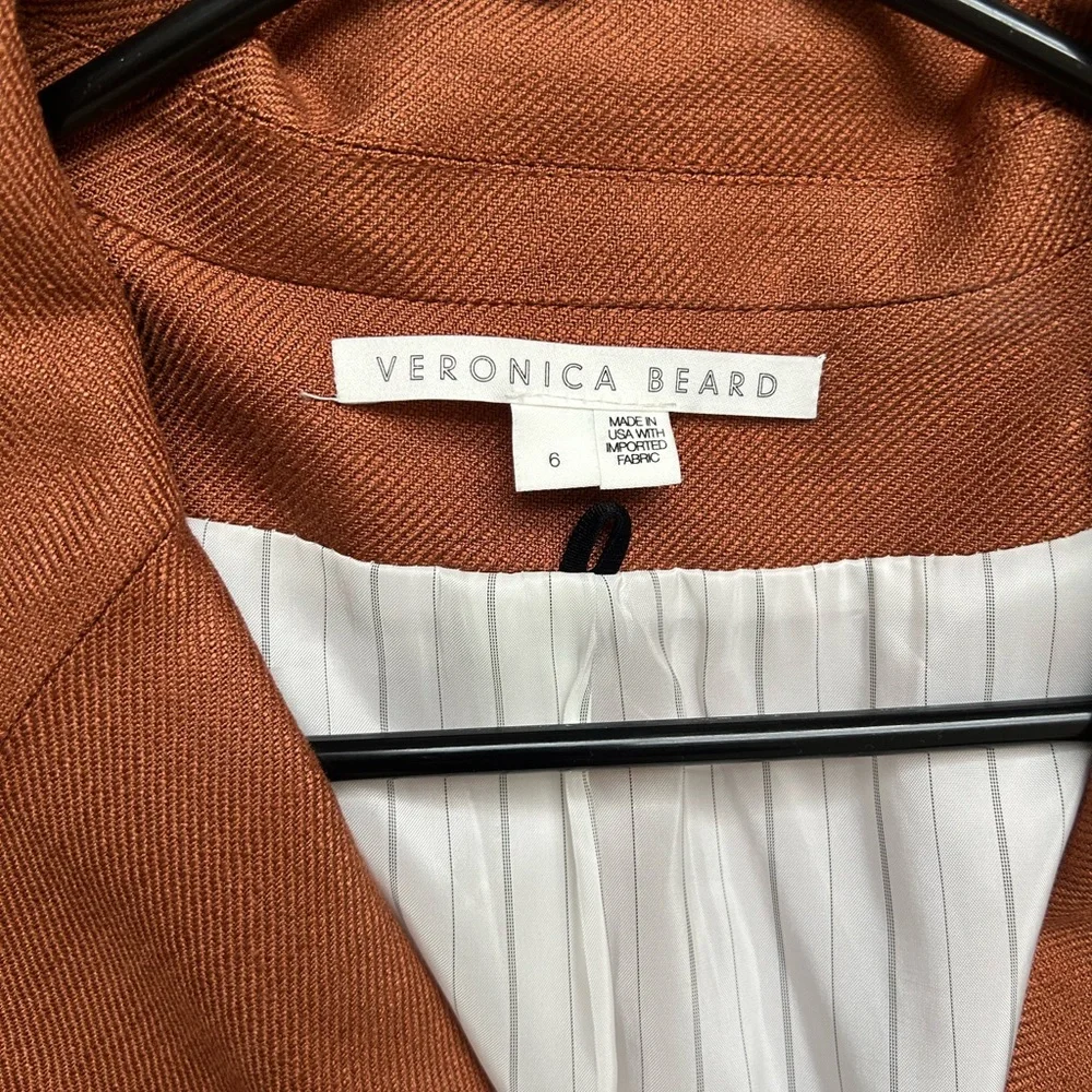 Veronica Beard Rust Double-Breasted Blazer - Picture 3 of 6
